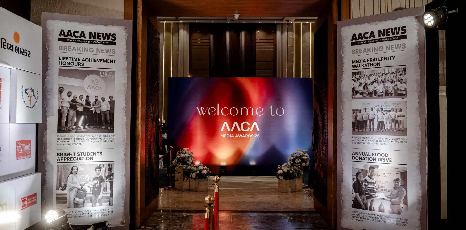 AACA Media Awards auditorium entrance and stage experience