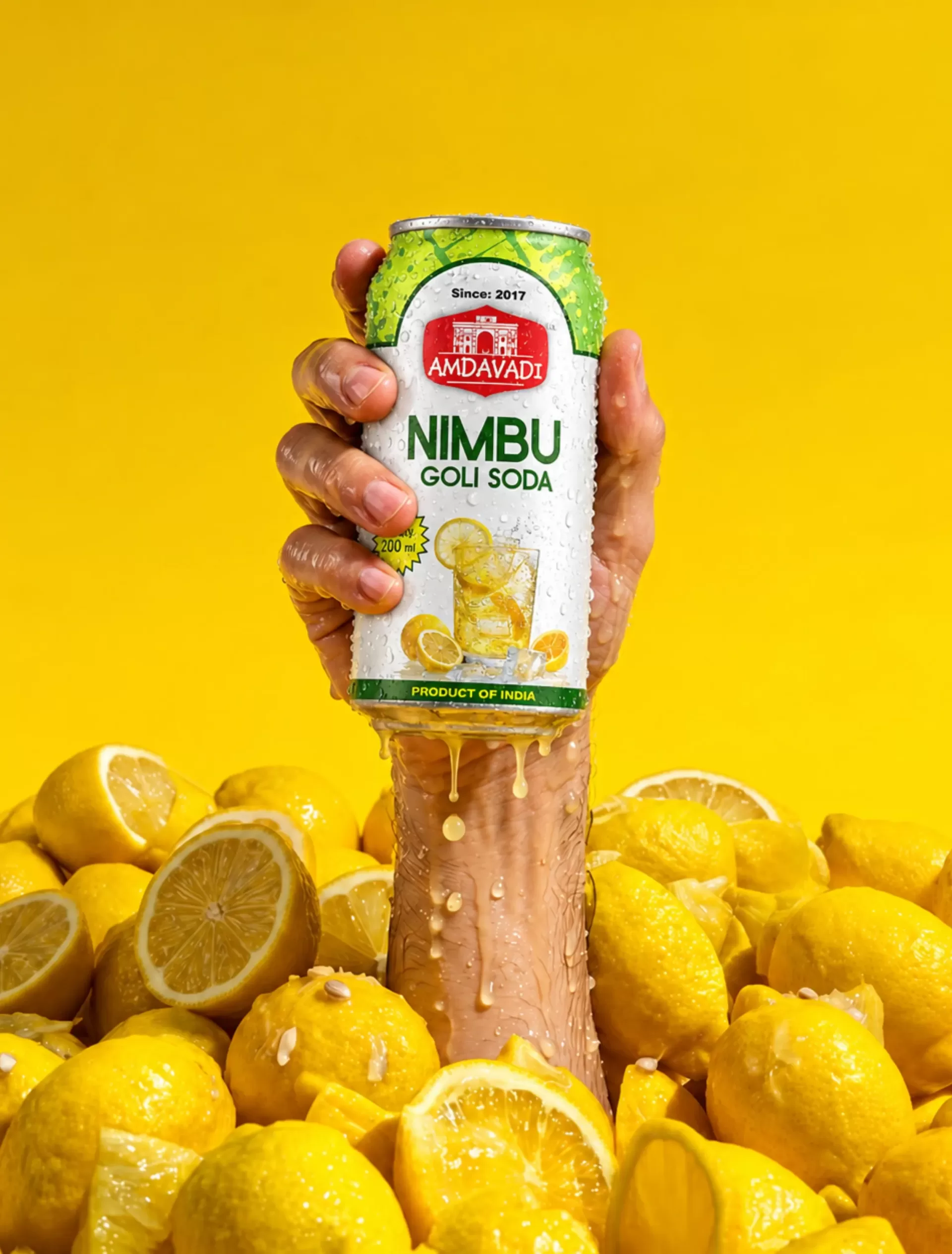 Lifestyle advertising campaign for Amdavadi Nimbu Gold Soda