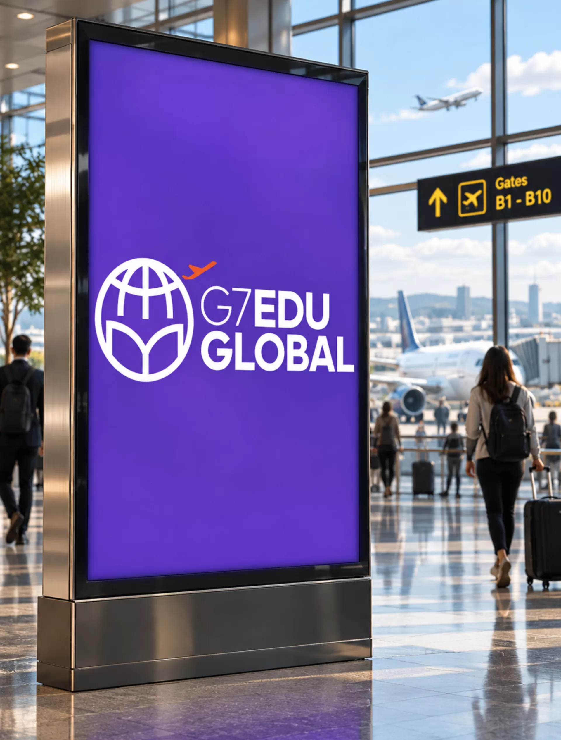 G7 EDU GLOBAL airport outdoor advertising display