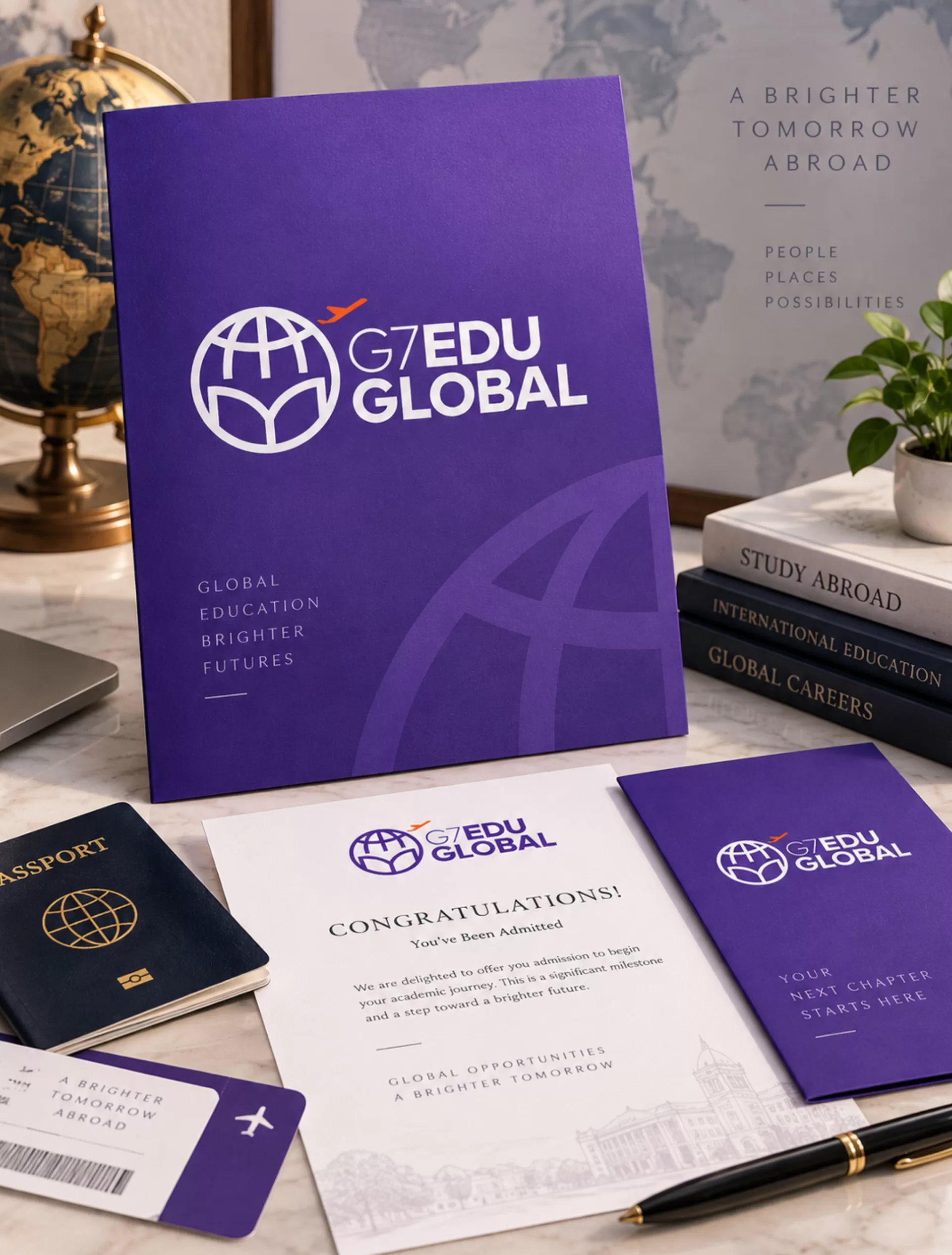 G7 EDU GLOBAL education brochure and admission stationery