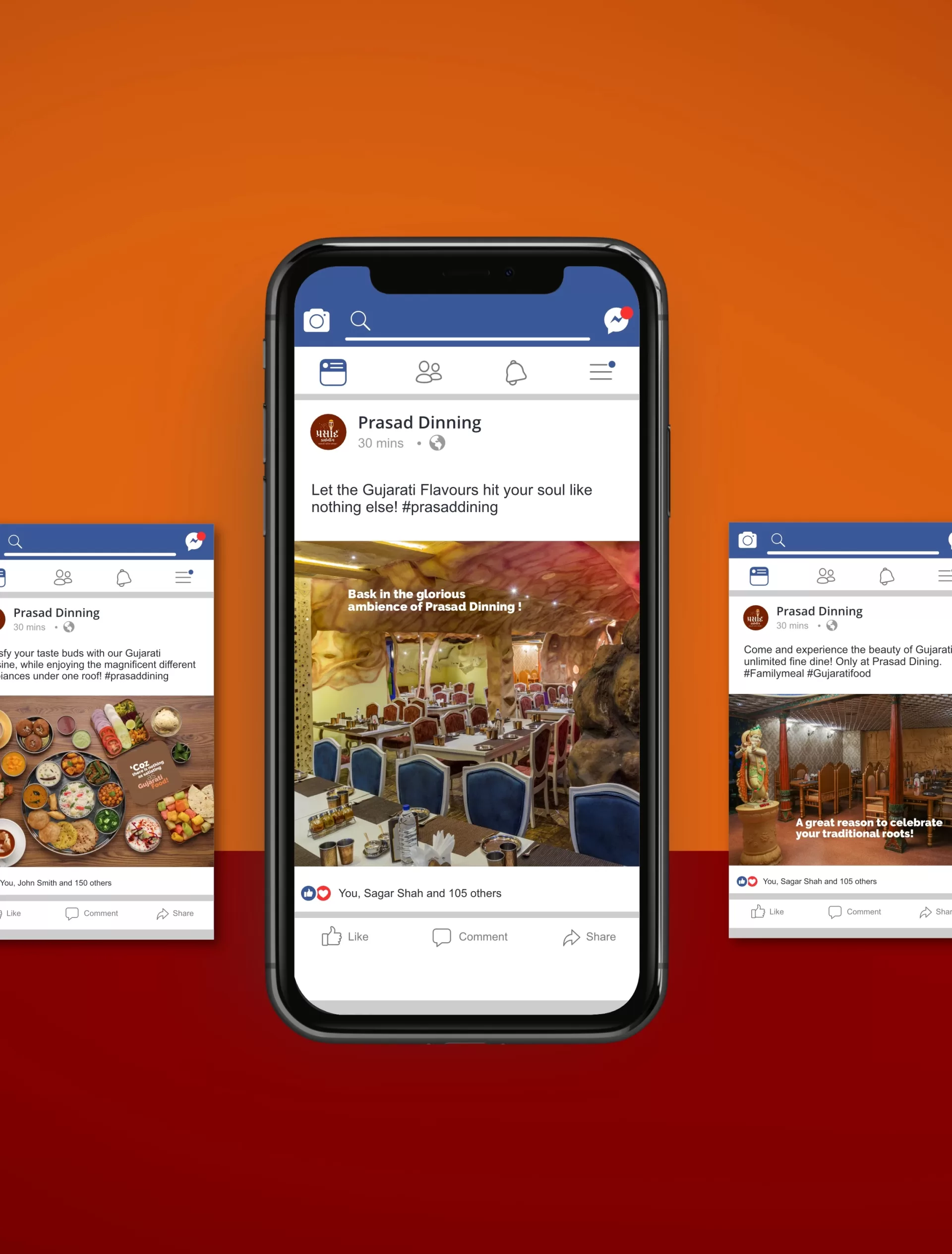 Prasad Dining social media advertising campaign
