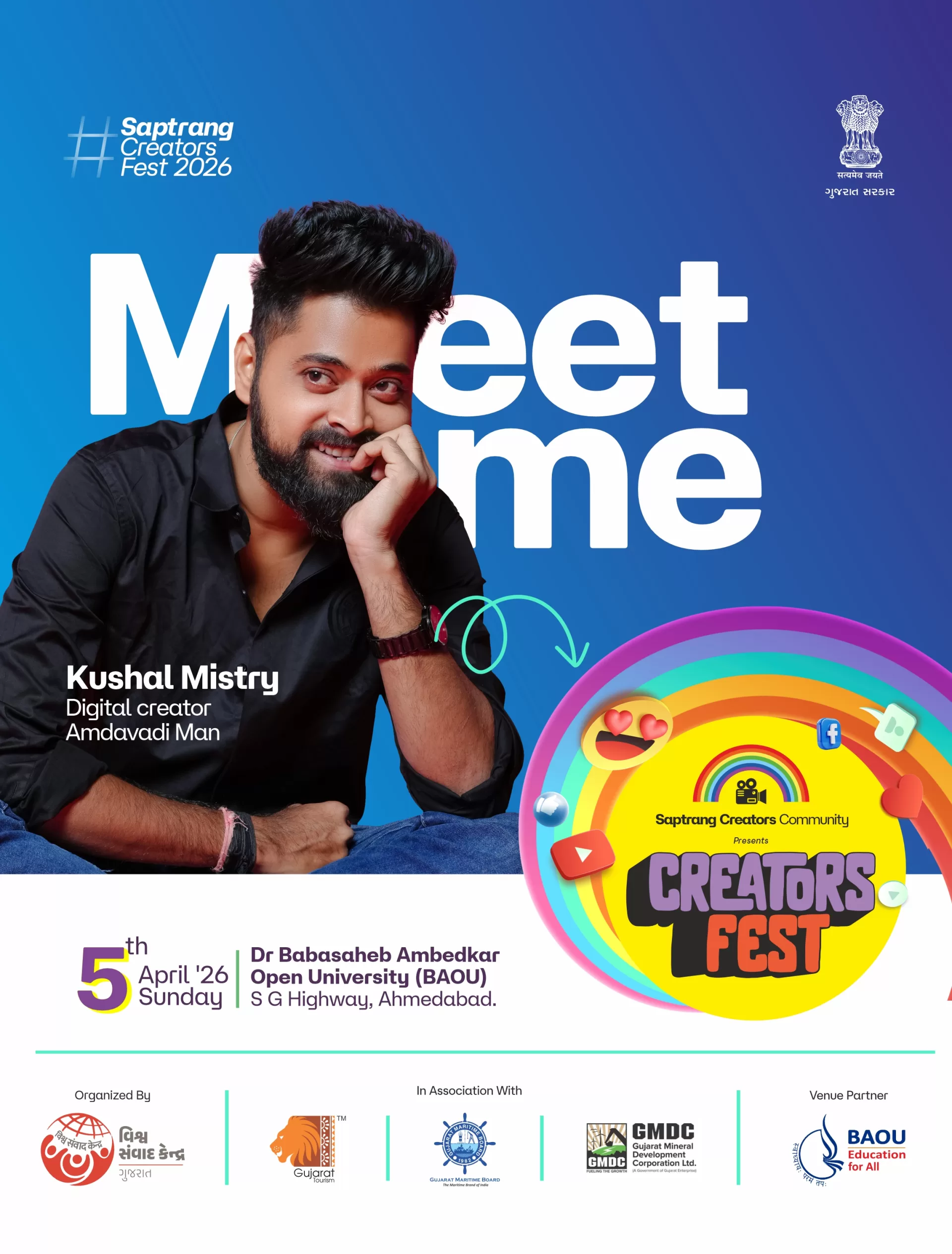 Digital creator announcement featuring Kushal Mistry